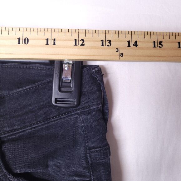 Mother Jeans 26 Black Insider Slit Ankle Fray Not Guilty - Picture 6 of 14